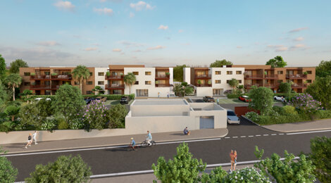 Programme immobilier neuf LOU MEA - Béziers Garissou résidence contemporaine avec terrasse ou jardin (34500) - Référence : 18526