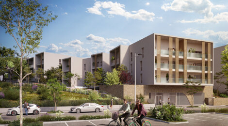 Programme immobilier neuf Les CINQ SENS - Béziers : logements neufs sécurisés et verdoyants proche des commodités (34500) - Référence : 15092