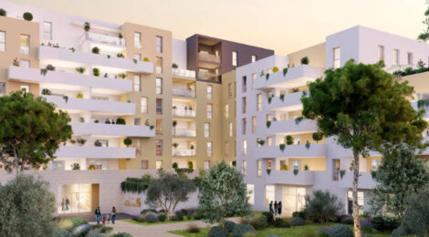 Programme immobilier neuf ATHENA - Béziers : Résidence studio–T4 avec cadre commerçant et confort optimisé proche des transports (34500) - Référence : 14534