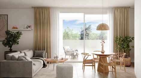 Programme immobilier neuf BLANC COTON - Castelnau-le-Lez : logements neufs près du tramway 2, cadre verdoyant et bornes électriques (34170) - Référence : 8567