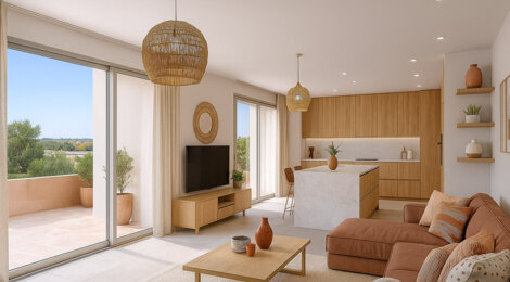 Programme immobilier neuf Le clos des violettes - Cournonterral à proximité de Montpellier en 25 min (34660) - Référence : 15165