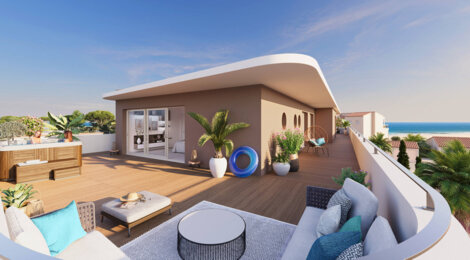Programme immobilier neuf la résidence des roches - Grau d'Agde : logements neufs sécurisés et verdoyants proche des plages (34300) - Référence : 7900