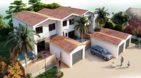 Programme immobilier neuf la patio de l'arbousier - Langlade : logements neufs T2–T3 avec piscine et jardin près de Nîmes (30980) - Référence : 11678