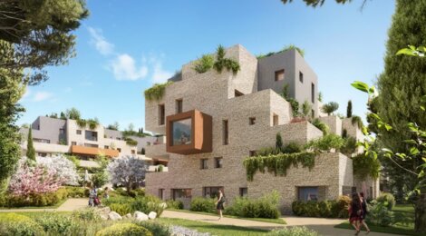 Programme immobilier neuf CARRE D'ASTRES - Le Crès : logements neufs sécurisés et verdoyants proche des espaces verts (34920) - Référence : 15128