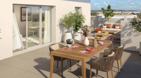 Programme immobilier neuf TIZIANO - Montpellier attiques avec terrasse proche parc et mobilités douces (34000) - Référence : 17479