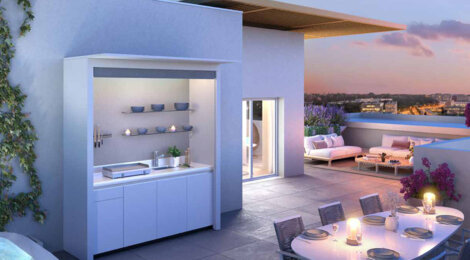 Programme immobilier neuf TIZIANO - Montpellier attiques avec terrasse proche parc et mobilités douces (34000) - Référence : 17479