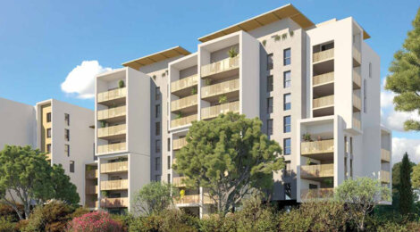 Programme immobilier neuf TIZIANO - Montpellier attiques avec terrasse proche parc et mobilités douces (34000) - Référence : 17479