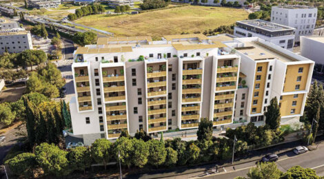 Programme immobilier neuf TIZIANO - Montpellier attiques avec terrasse proche parc et mobilités douces (34000) - Référence : 17479
