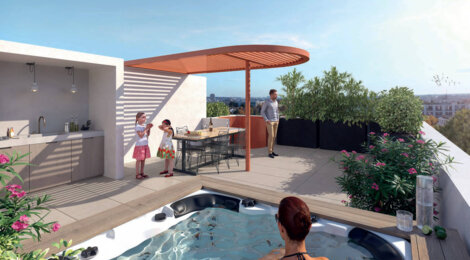 Programme immobilier neuf clair de lum - Montpellier quartier EAI à proximité du tram et du centre-ville (34000) - Référence : 11856