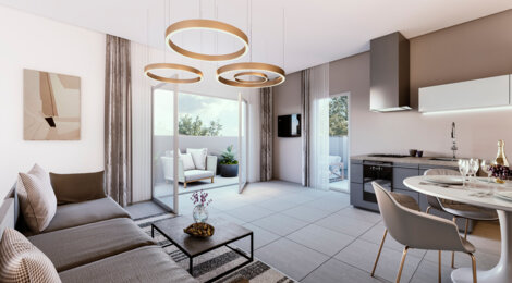 Programme immobilier neuf DE LA TERRE A LA LUNE - Nîmes : logements neufs sécurisés et verdoyants proche des commodités (30000) - Référence : 11402