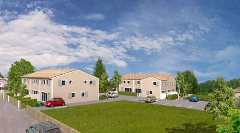 Programme immobilier neuf LES BASTIDES DES HORTS - Saussan : Résidence T3–T4 avec cadre provençal et confort familial proche des plages (34570) - Référence : 5417