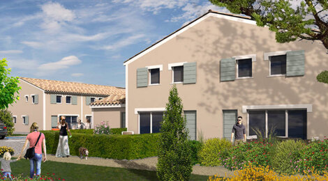 Programme immobilier neuf LES BASTIDES DES HORTS - Saussan : Résidence T3–T4 avec cadre provençal et confort familial proche des plages (34570) - Référence : 5417