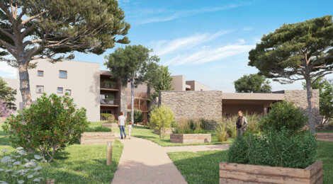 Programme immobilier neuf RESIDENCE LES ALMADIES - Sérignan : logements séniors écoresponsables près de la mer (34410) - Référence : 7402