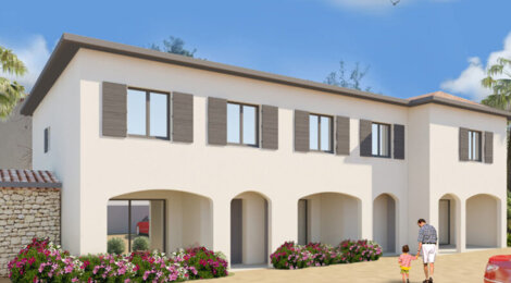 Programme immobilier neuf les arcades du rezil - Uchaud : villas neuves T4 en duplex dans un cadre naturel (30620) - Référence : 11679