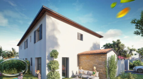 Programme immobilier neuf les arcades du rezil - Uchaud : villas neuves T4 en duplex dans un cadre naturel (30620) - Référence : 11679