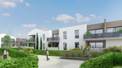 Programme immobilier neuf HERACLES - Vergèze : résidences neuves T2-T4 avec terrasses et ascenseur en centre-ville (30310) - Référence : 11952