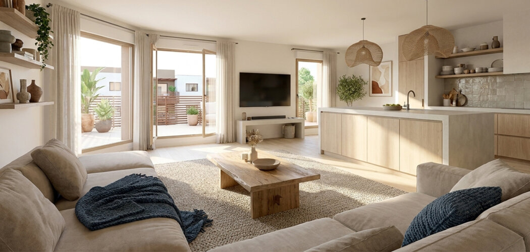 Programme immobilier neuf LOU MEA - Béziers Garissou résidence contemporaine avec terrasse ou jardin (34500) - Référence : 18526
