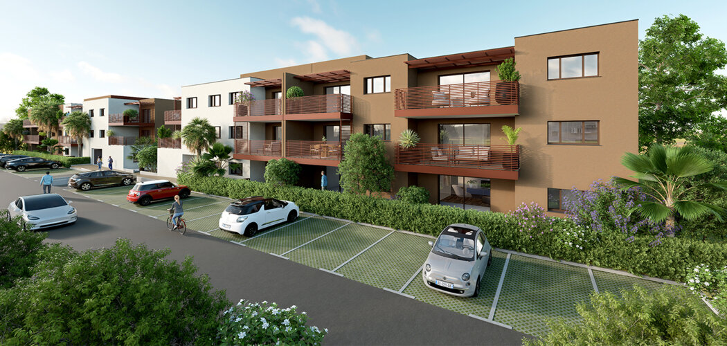 Programme immobilier neuf LOU MEA - Béziers Garissou résidence contemporaine avec terrasse ou jardin (34500) - Référence : 18526
