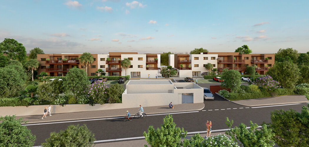 Programme immobilier neuf LOU MEA - Béziers Garissou résidence contemporaine avec terrasse ou jardin (34500) - Référence : 18526