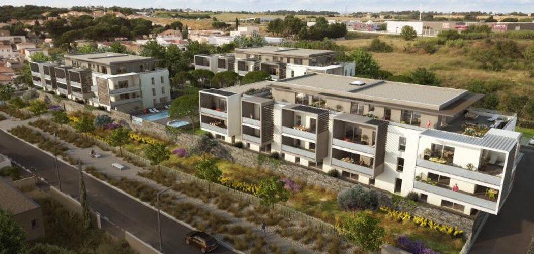 Programme immobilier neuf Perles d'ô - Béziers : Résidence studio–T4 avec cadre verdoyant et confort optimisé proche des espaces naturels (34500) - Référence : 14237