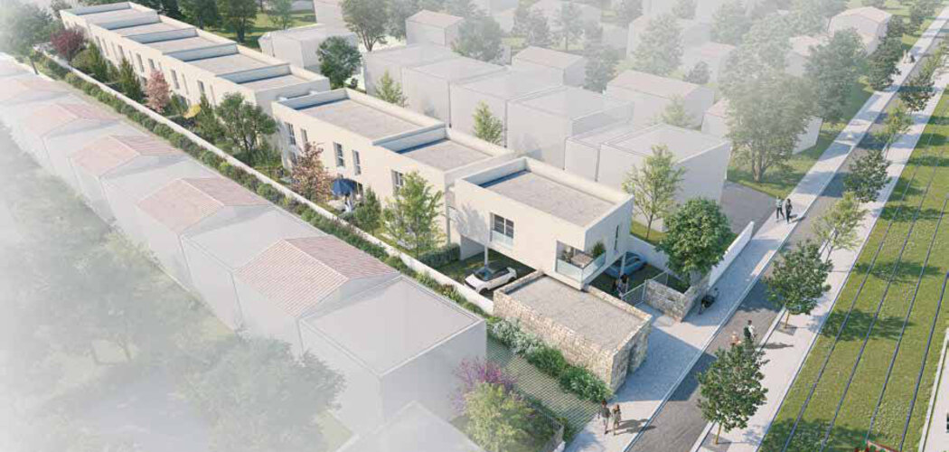 Programme immobilier neuf Les Villas du Lez - Castelnau-le-Lez à 6 min tram L2 maisons avec jardin et parking (34170) - Référence : 17183