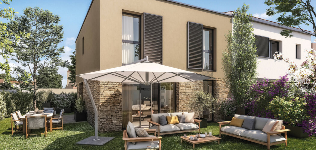 Programme immobilier neuf SOLENZANA - Castelnau-le-Lez : logements neufs T3–T5 avec terrasses et jardins proche des commerces (34170) - Référence : 9078