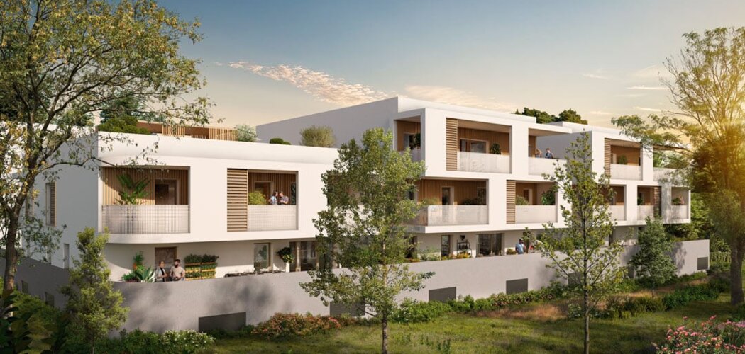 Programme immobilier neuf LE SWING - Clapiers : logements neufs sécurisés et verdoyants proche des commodités (34830) - Référence : 8288