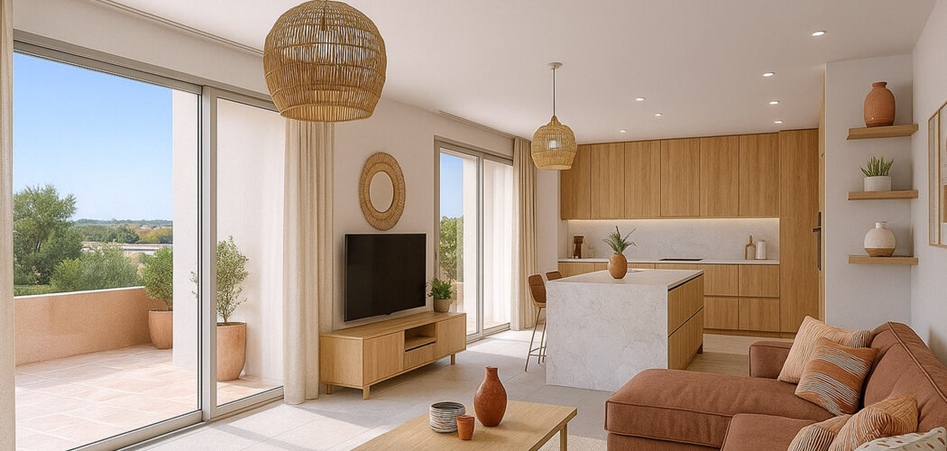 Programme immobilier neuf Le clos des violettes - Cournonterral à proximité de Montpellier en 25 min (34660) - Référence : 15165