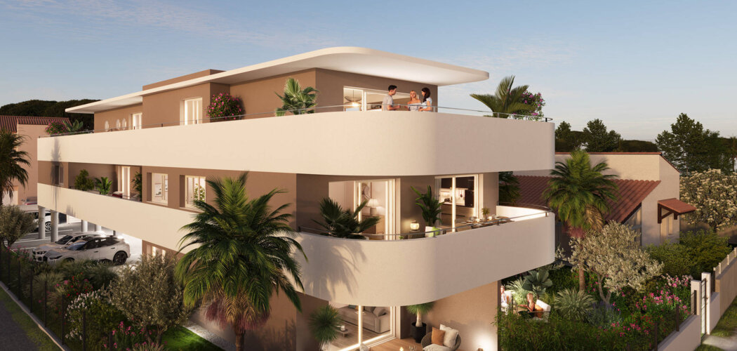 Programme immobilier neuf la résidence des roches - Grau d'Agde : logements neufs sécurisés et verdoyants proche des plages (34300) - Référence : 7900