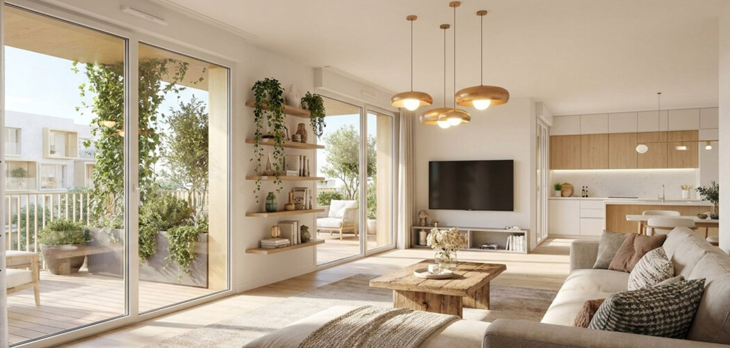 Programme immobilier neuf ILOT DES PLATANES - Lattes cadre urbain végétalisé proche tram appartements avec terrasse (34970) - Référence : 17163