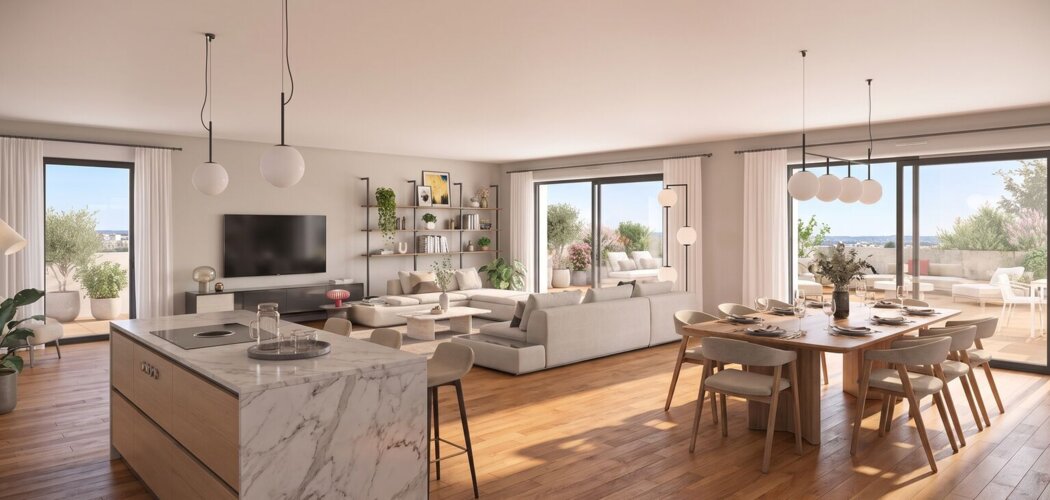 Programme immobilier neuf LE SAINT LAURENT (JEANBRUN) - Lattes entre Montpellier et Palavas-les-Flots (34970) - Référence : 18465