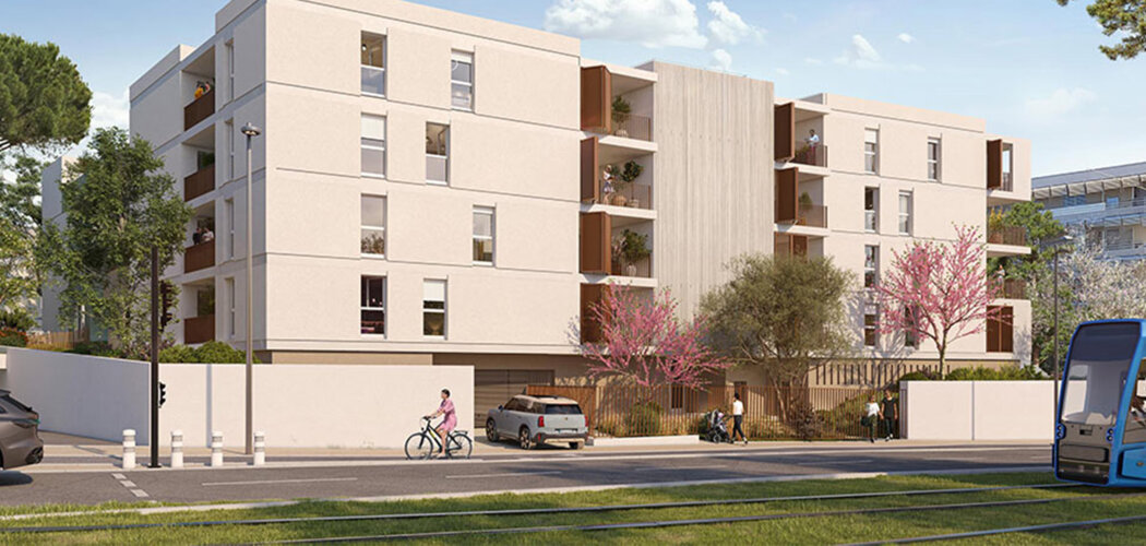 Programme immobilier neuf ATRIA - Montpellier cadre urbain moderne proche tram et commodités (34000) - Référence : 17146