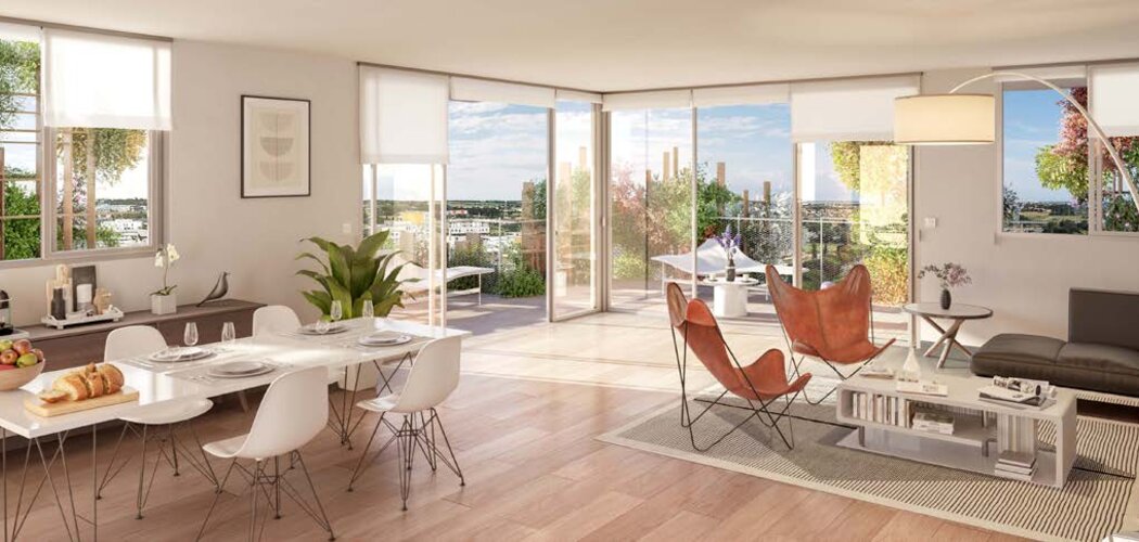 Programme immobilier neuf EVANESENS - Montpellier : logements neufs sécurisés et verdoyants en quartier Port Marianne (34000) - Référence : 17062