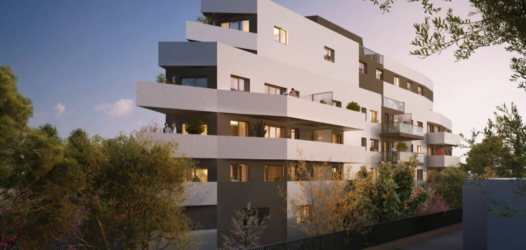 Programme immobilier neuf Villa Agathe - Montpellier : logements neufs sécurisés et verdoyants proche des commodités (34000) - Référence : 15140