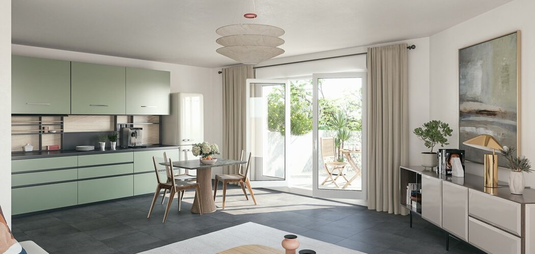 Programme immobilier neuf TRINITY -  Montpellier : logements neufs sécurisés et verdoyants proche des transports (34000) - Référence : 8246