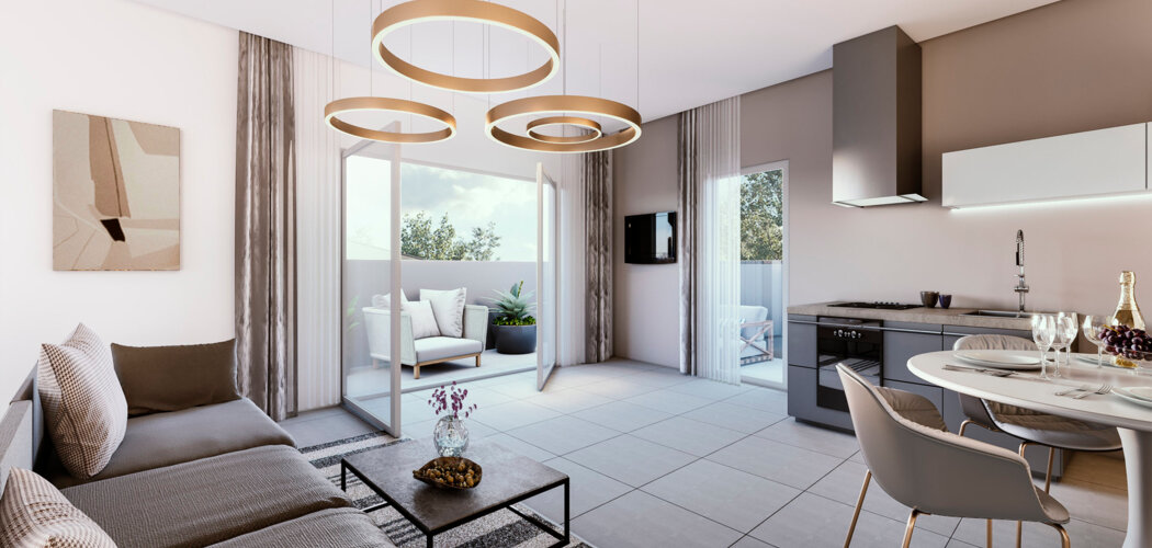 Programme immobilier neuf DE LA TERRE A LA LUNE - Nîmes : logements neufs sécurisés et verdoyants proche des commodités (30000) - Référence : 11402