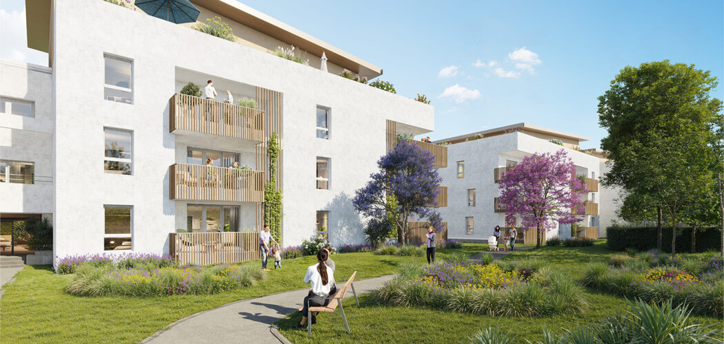 Programme immobilier neuf ELOGE DU PARC - Nîmes quartier résidentiel proche à pied du tramway T2 (30000) - Référence : 14778