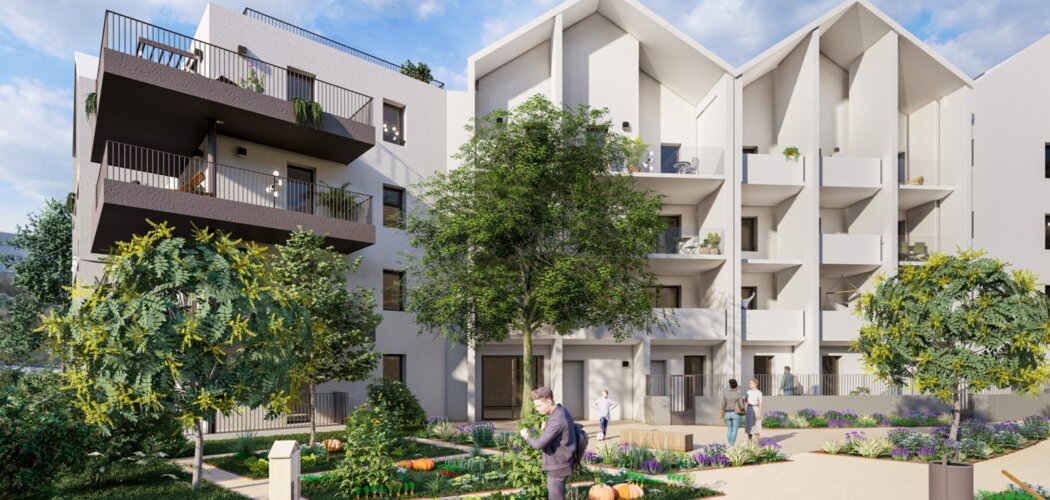 Programme immobilier neuf ROCCA BELLA - Saint-Jean-de-Védas : logements neufs sécurisés et verdoyants proche des espaces verts (34430) - Référence : 8100