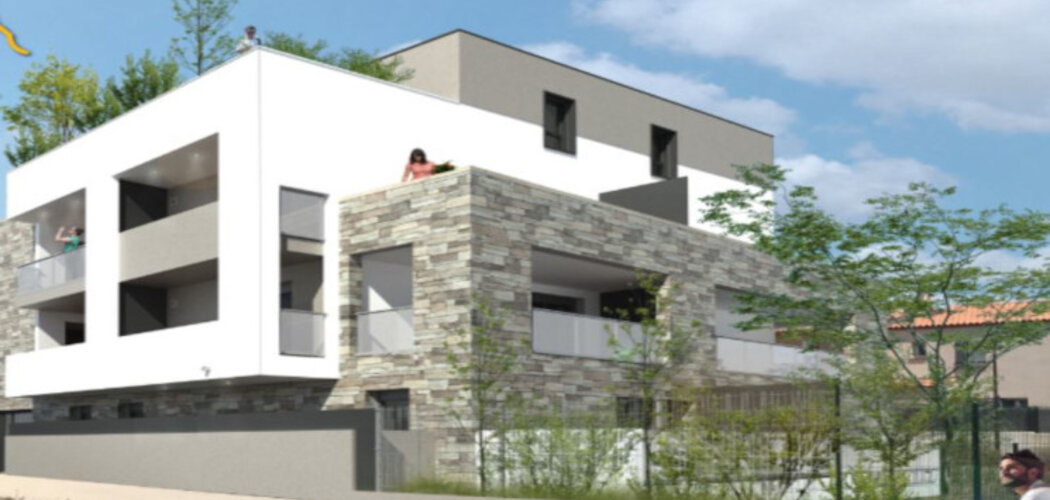 Programme immobilier neuf ELISA - Saint-Mathieu-de-Tréviers : résidences neuves avec terrasses et sécurité en centre-ville (34270) - Référence : 2835