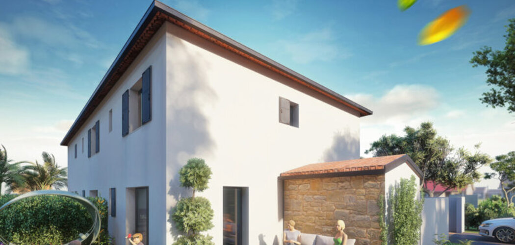 Programme immobilier neuf les arcades du rezil - Uchaud : villas neuves T4 en duplex dans un cadre naturel (30620) - Référence : 11679