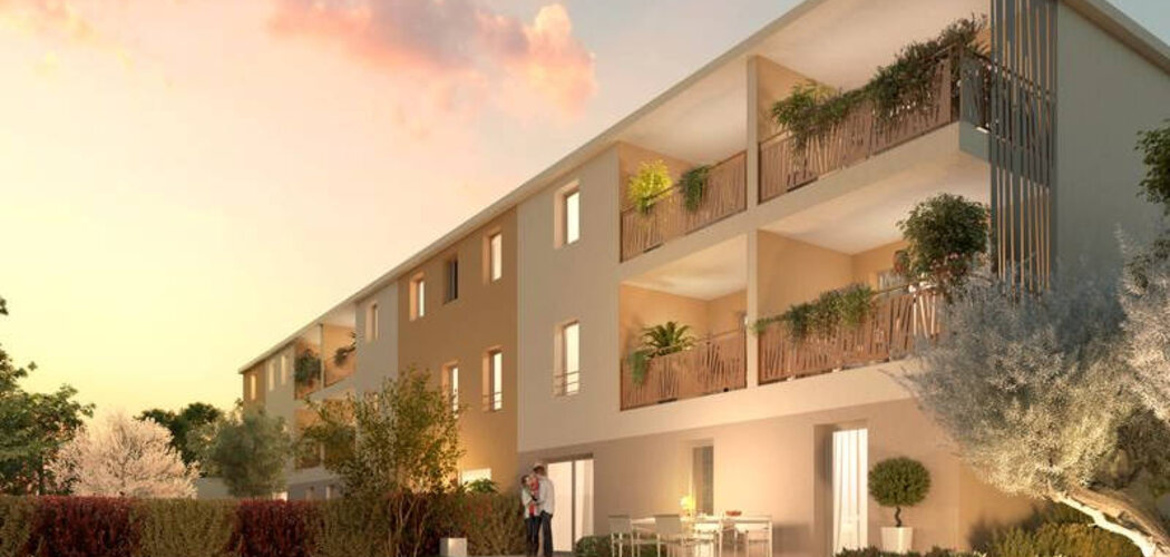 Programme immobilier neuf Lou Marques - Vendargues : Résidence T2–T4 avec cadre provençal et confort optimisé proche des commodités (34740) - Référence : 14622