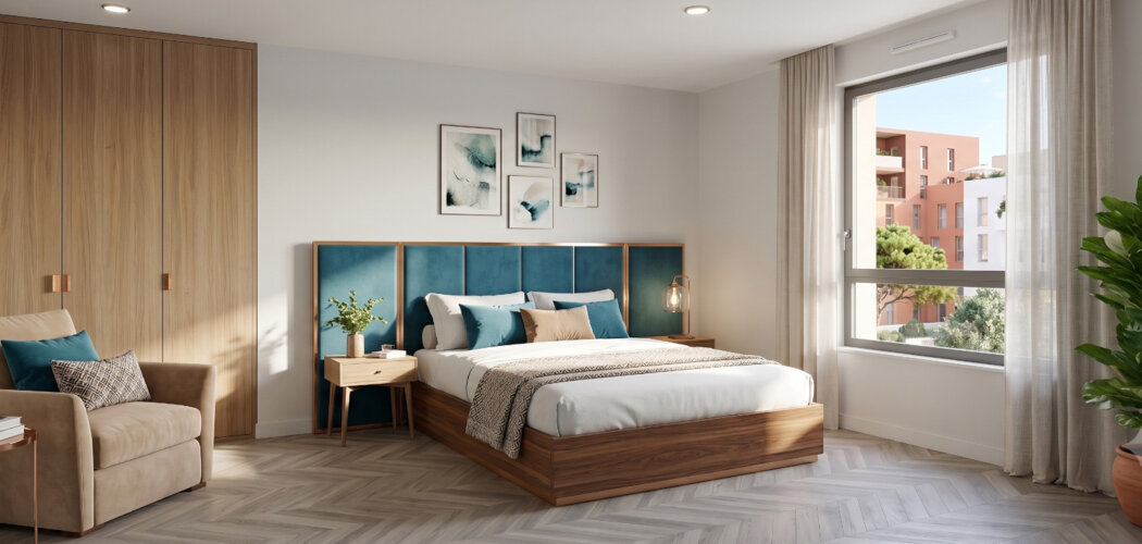 Programme immobilier neuf ATHENA - Béziers : Résidence studio–T4 avec cadre commerçant et confort optimisé proche des transports (34500) - Référence : 14534